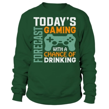 Today's prediction game with a drinking Sweatshirt