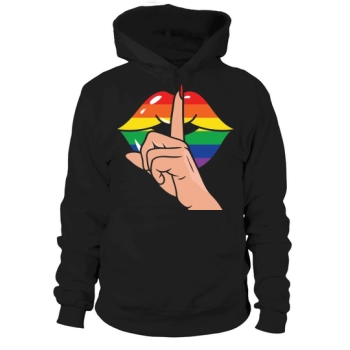 Shut Up Dripping Rainbow Lips Hoodies