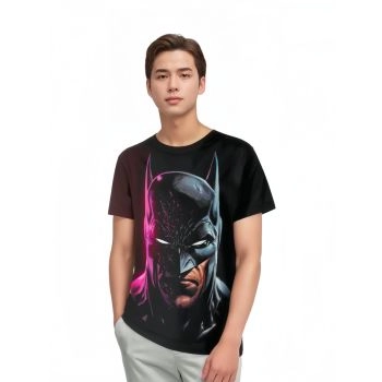 Batman: White Caped Crusader T-Shirt - Black Accents for a Classic and Comfortable Look