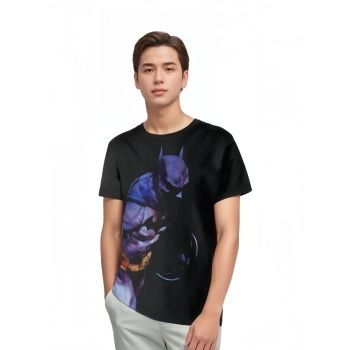 Batman: Stylish and Edgy Grey T-Shirt with Black Accents