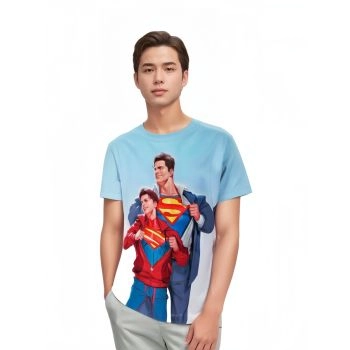 Symbol of Hope and Humanity: Superman's Inspirational Tee - A Bold Blue Tee