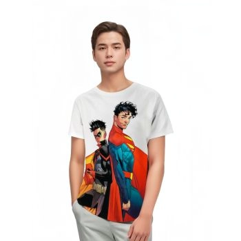 Superman X Robin Shirt: Embrace the Mentorship - A Comfortable and Stylish White Tee