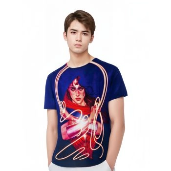 Fierce Undead - Wonder Woman Zombie T-Shirt in Mysterious Blue