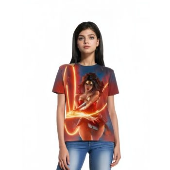 Symbol of Power - Wonder Woman Symbol T-Shirt in Striking Red