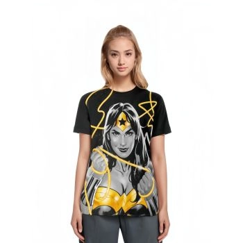 Truth Unleashed - Wonder Woman Lasso of Truth T-Shirt in Deep Black