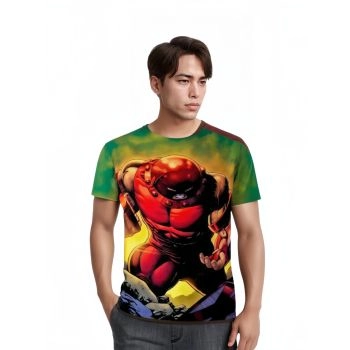 Juggernaut T-Shirt in Multicolor with X Men Logo and Character Image