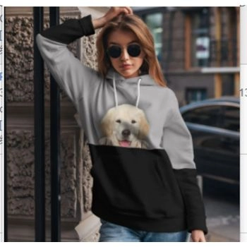 Street Style Black Dog Pattern Animals Hoodie