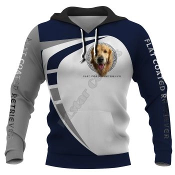 Classical  Blue White Dog Pattern Animals Hoodie