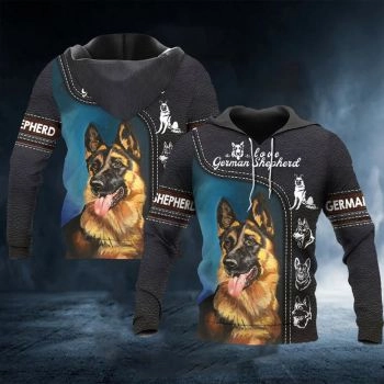 Precious And Cute Black Dog Pattern Animals Hoodie