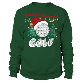 Christmas Sport Santa's Favorite Golf Sweatshirt