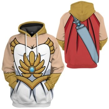 Classical  Yellow Red Sword Pattern Indians Hoodie