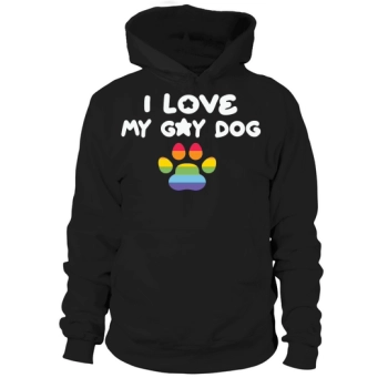 I Love My Gay Dog Hoodies