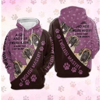 Gorgeous Pink Brown Dog Pattern Animals Hoodie