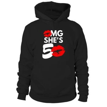 Lip Omg She's 50 50th Birthday Hoodies