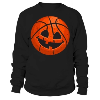 Basketball Pumpkin Vintage Halloween Sweatshirt