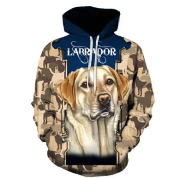 Classical  Brown Dog Pattern Animals Hoodie