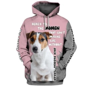 Classical And Elegance Pink Dog Pattern Animals Hoodie