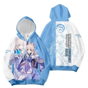 Generous Genshin Impact Sangonomiya Kokomi Anime Zip-Up Hoodie