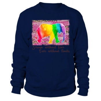 Love Without Borders Elephant LGBT Pride Sweatshirt