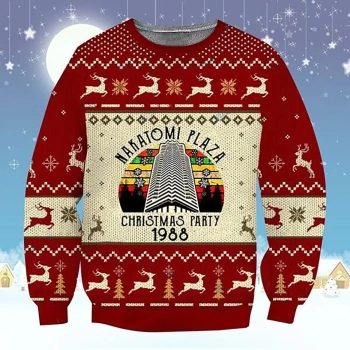 Nakatomi Plaza Hard Ugly Christmas Sweater Tshirt Hoodie Apparel,Christmas Ugly Sweater