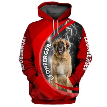 Gorgeous Red Dog Pattern Animals Hoodie