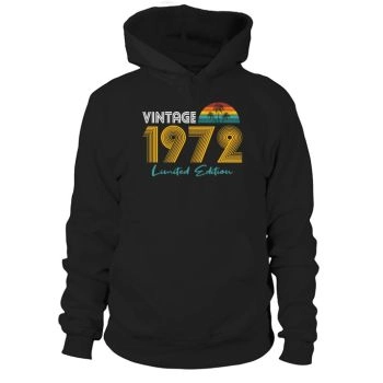 50th Birthday Vintage 1972 Limited Edition Hoodies