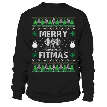 Merry Fitmas Ugly Christmas Sweatshirt