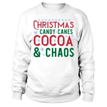 Christmas Candy Canes Cocoa & Chaos Sweatshirt