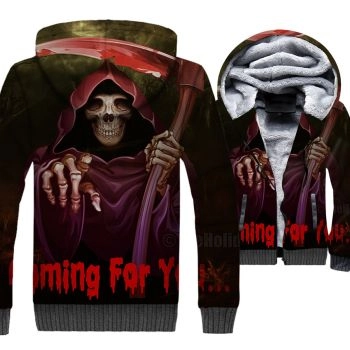 Nightmare Before Christmas Jackets &#8211; Nightmare Before Christmas Series Demon Skull 3D Fleece Jacket