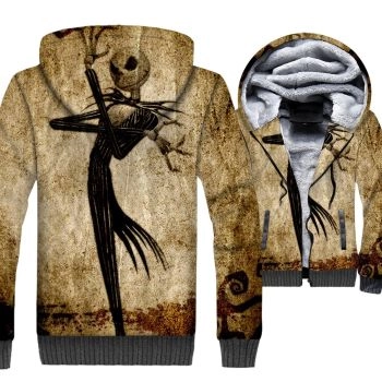 Nightmare Before Christmas Jackets &#8211; Skull Series Jack Skull Super Cool 3D Fleece Jacket