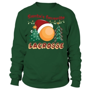 Christmas Sport Santa's Favorite Lacrosse Sweatshirt