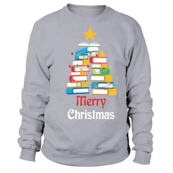 Merry Christmas Tree Love Reading Sweatshirt