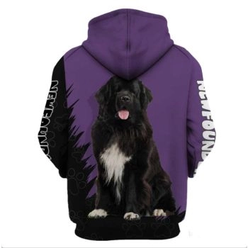 Precious Purple Dog Pattern Animals Hoodie