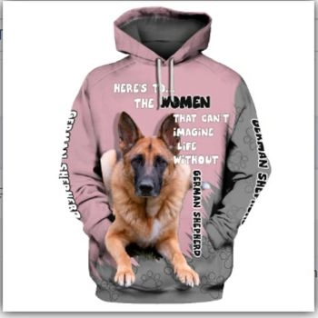  Pretty And Vintage  Pink Dog Pattern Animals Hoodie