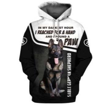 Precious And Cute Black White Dog Pattern Animals Hoodie