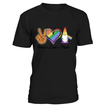 Peace Love Gnome LGBT Flag