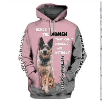  Pretty Pink Dog Pattern Animals Hoodie