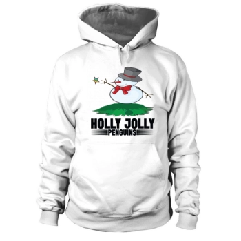 Holly Jolly Penguins Christmas Day Hoodies