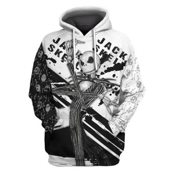  Street Black Skull Pattern Christmas Hoodie