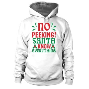 No peeking! Santa knows everything Hoodies