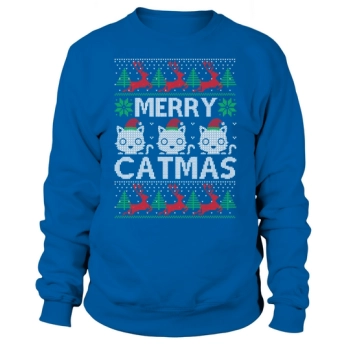 Merry Catmas Ugly Christmas Sweatshirt