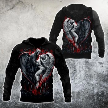 Cute And Loose Black   Skull Pattern Skull Hoodie