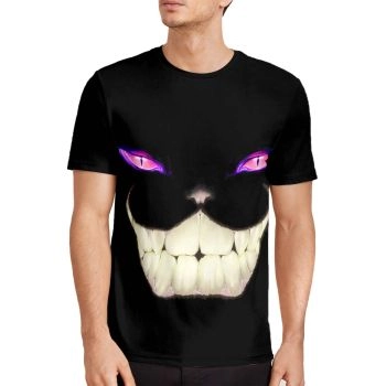 Black Fashion Cat Pattern 3D Printed T-Shirto