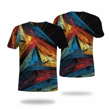 Colorful VintageLine Pattern 3D Printed T-Shirto