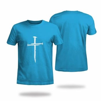 Blue Soft And Light Crosses Pattern 3D Printed T-Shirto