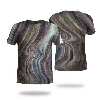 Grey Playful And Lovely Dazzle Pattern 3D Printed T-Shirto