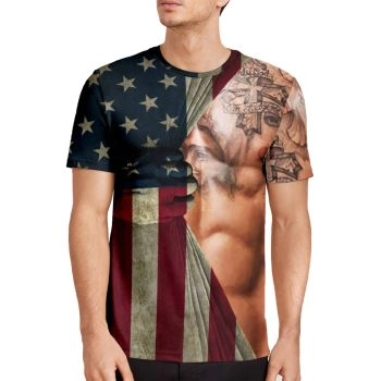 Colorful Gorgeous And Extraordinary Flag Pattern 3D Printed T-Shirto