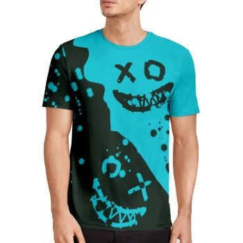 Colorful Popular Double Smiley Face Pattern 3D Printed T-Shirto