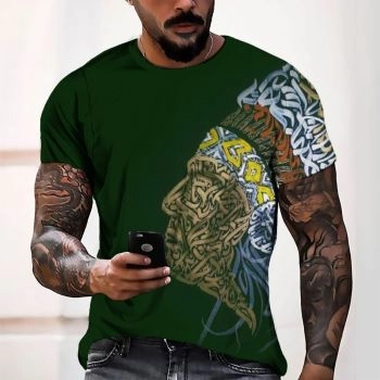 Green Soft Alien Avatar Pattern 3D Printed T-Shirto