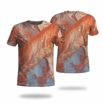 Orange Sexy And Slimming Dazzle Pattern 3D Printed T-Shirto